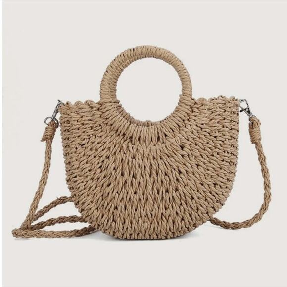 SHEIN Handbags - Shein Woven Straw Crossbody Summer Bag - NWOT